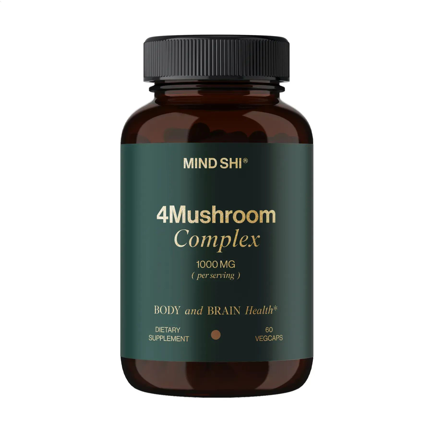 Комплекс 4 грибів Mind Shi 4 Mushroom Complex 1000 мг, 60 капсул