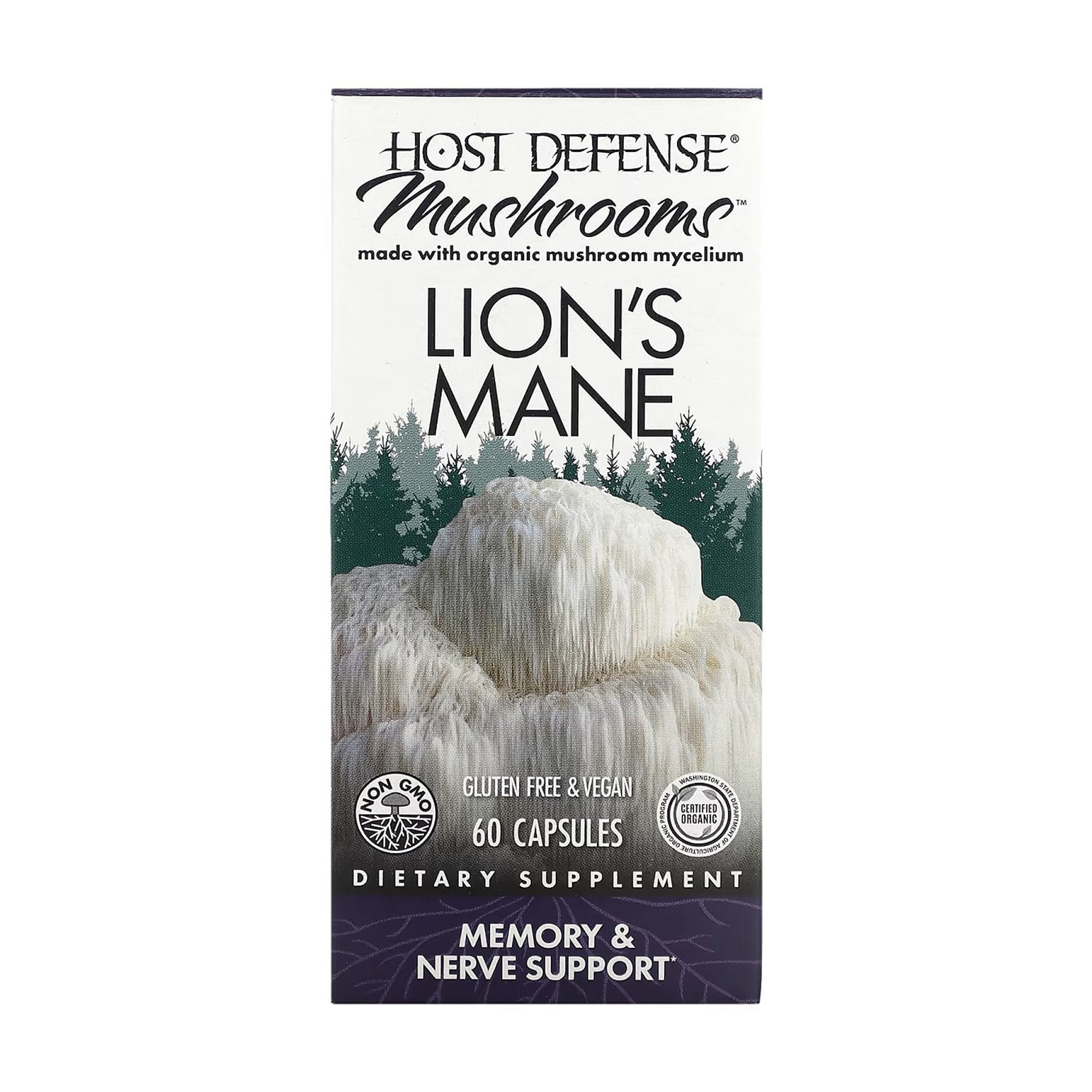 Їжовик гребінчастий Fungi Perfecti Lion's Mane Підтримка пам'яті та нервів, 60 капсул